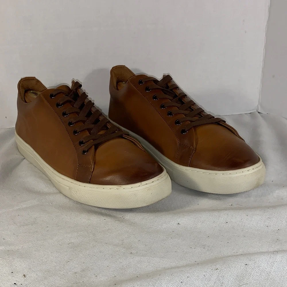 Thursday Boot Company Tan Leather Low-Top Sneakers